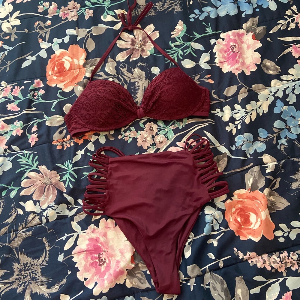 High waisted bathing suit
